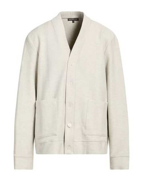 Man Cardigan Light grey Size XL Cotton, Elastane