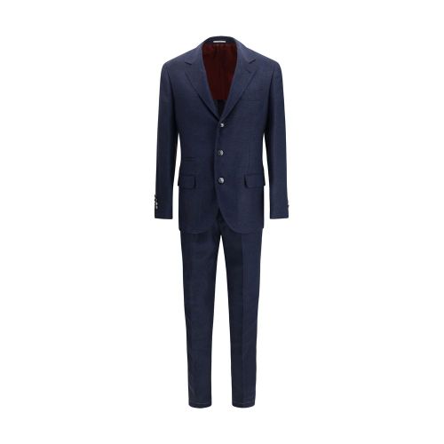 Wool Blend Two-Piece Suit — Blue