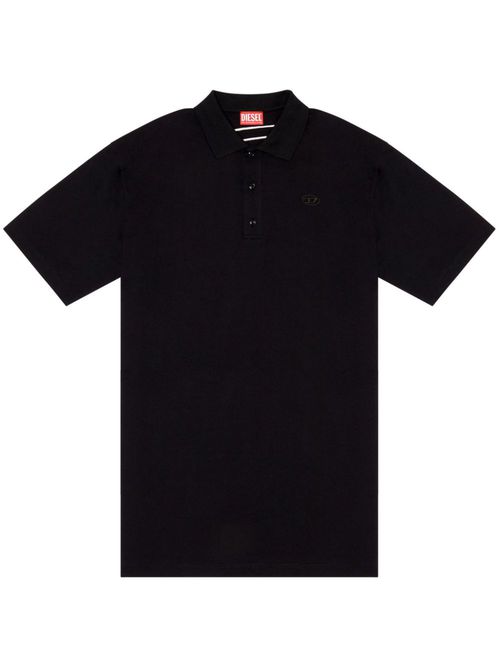 Oval D organic cotton polo shirt - Black