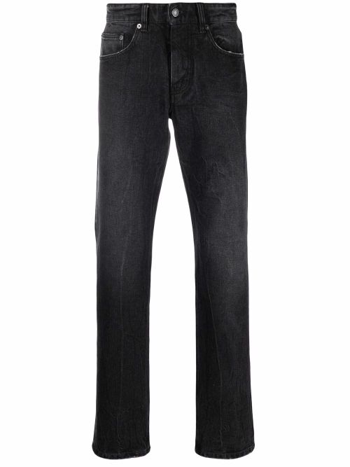 Mid-rise slim-fit jeans - Black