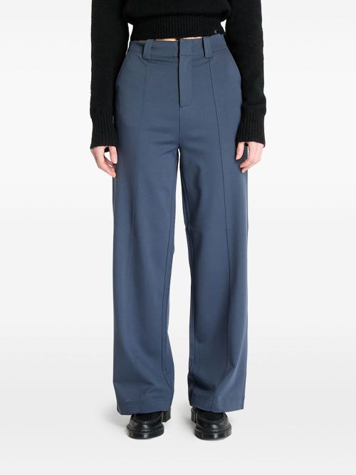 High-waisted tailored trousers - Blue