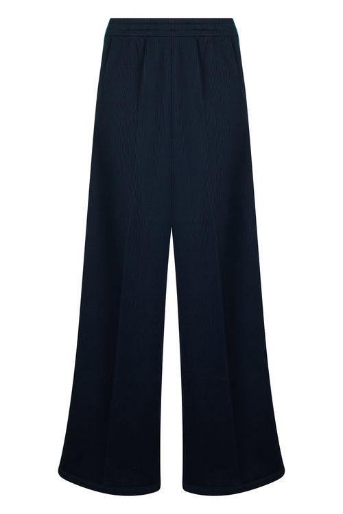 Palazzo Wide-Leg Cotton Pants