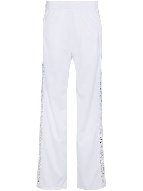 Logo stripe track pants - White
