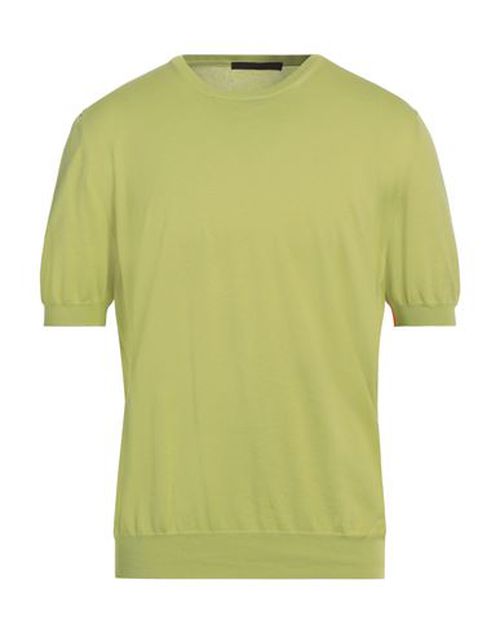 Man Sweater Lime green Size 44 Cotton