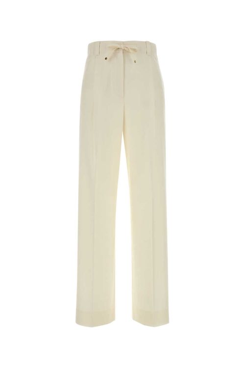 Virgin Wool Trousers — Beige