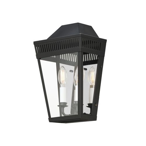 Black Two Light Outdoor Wall Sconce from the Oxford Collection