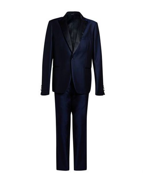 Man Suit Navy Size 34 Polyester, Viscose