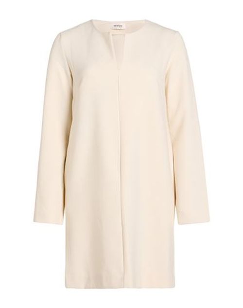 Woman Mini dress Beige Size 8 Polyester, Viscose, Elastane