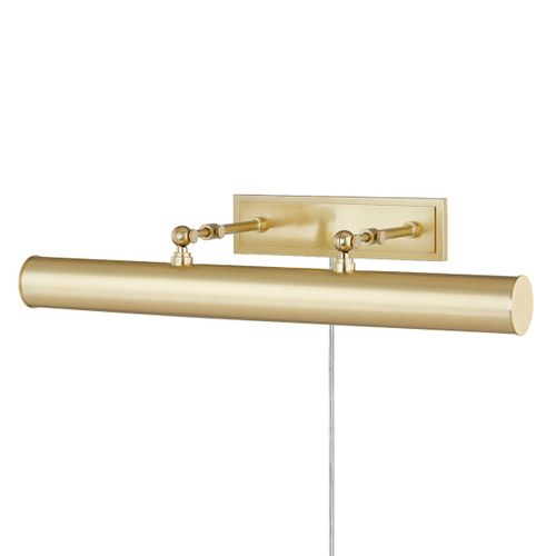 Aged Brass Three Light Picture Light from the Holly Collection