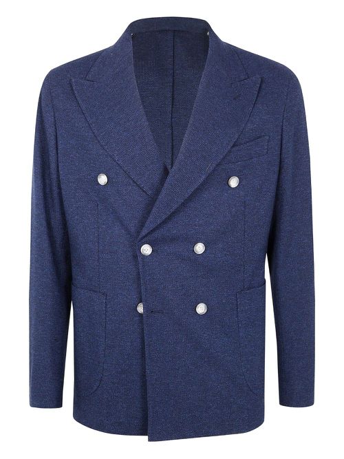 Barba cotton-denim blazer - Blue