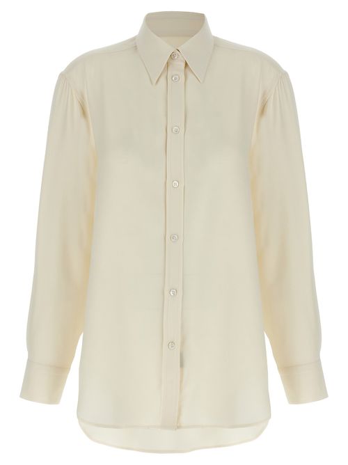 Silk Cady Shirt — White