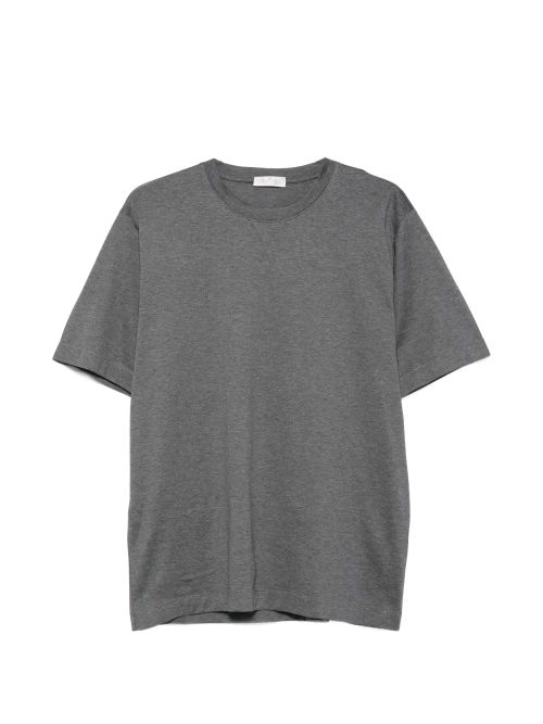 Cotton-Silk Blend T-Shirt — Grey
