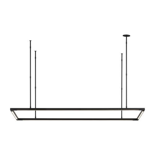 Nightshade Black LED Linear Suspension from the Stagger Collection