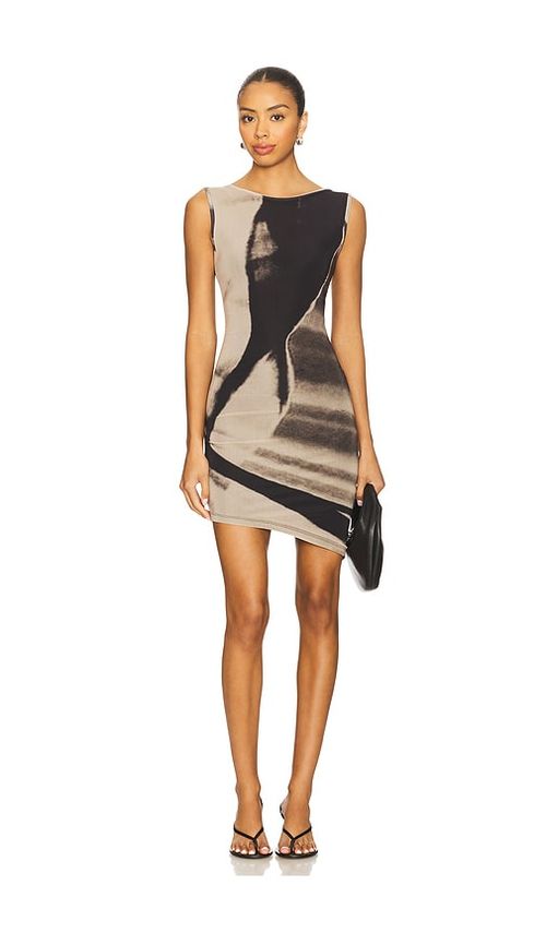 Feners Caracola Dress in Black,Taupe. M. Also in