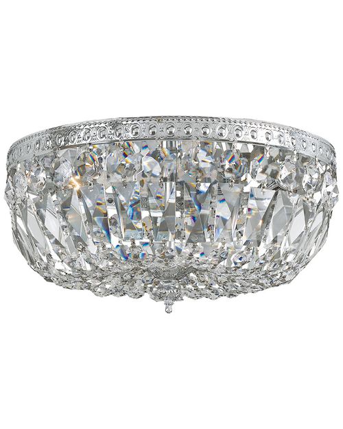 3-Light Flush Mount Swarovski Spectra Crystal