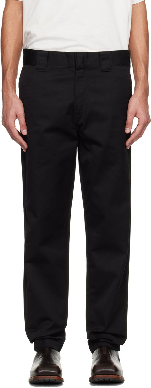Black Rinsed Tapered Master Trousers