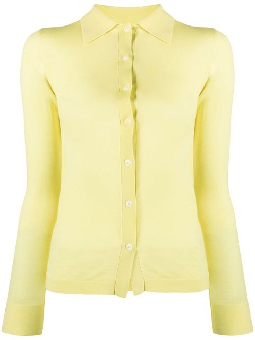 Fine-knit long-sleeve shirt - Yellow