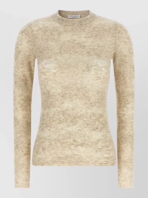 Brunello Cucinelli - flower lace knit silk alpaca sweater
