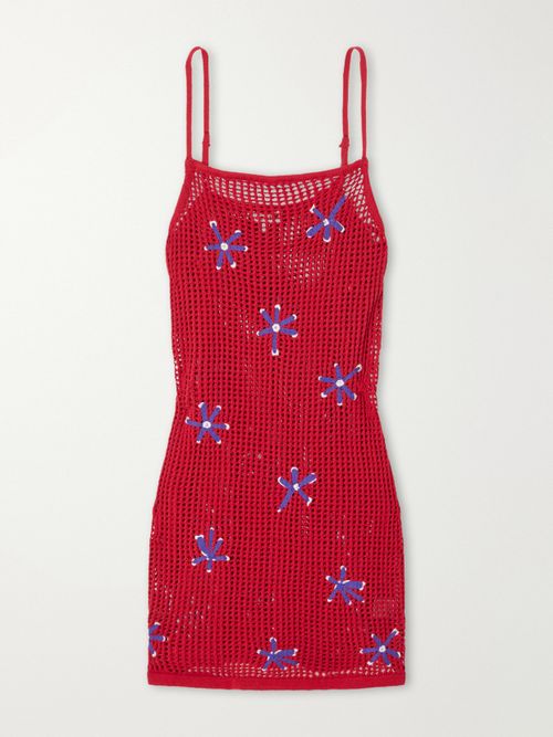 Rio Crocheted Cotton Mini Dress
