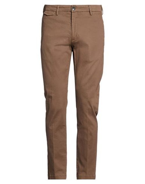 Man Pants Dark brown Size 28 Cotton, Elastane