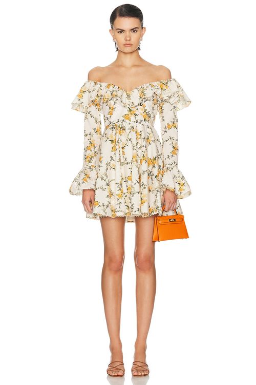 Agua by Agua Bendita Verso Mini Dress in Valle - White. L also in