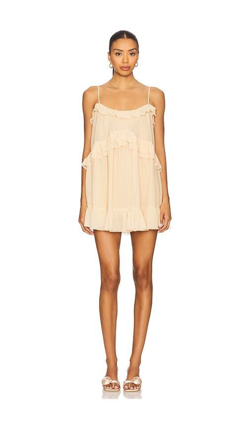 Tularosa Lyla Mini Dress in Beige.  XXS. Also in L, M, S
