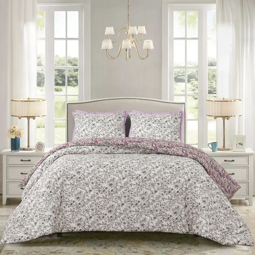 3PC COMFORTER SET:- Breezy Bouquet