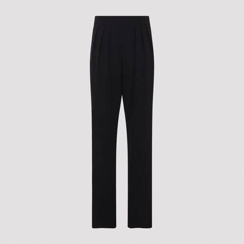Silk Cady Trousers with Pleats