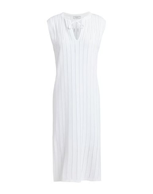 Peserico Woman Midi dress White Size 2 Cotton
