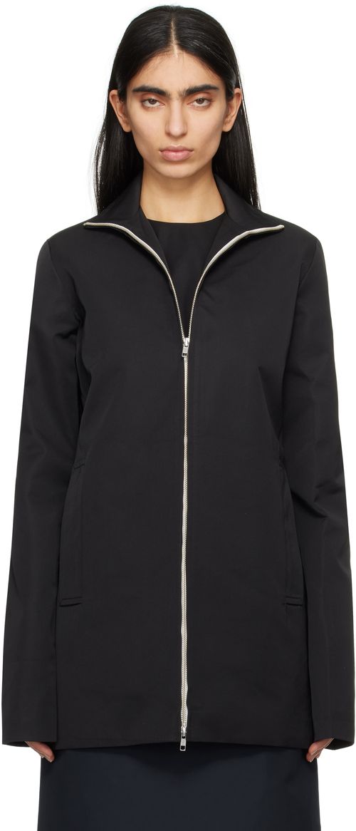 LII Black Slim High Neck Jacket