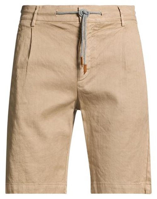 Man Shorts & Bermuda Shorts Sand Size 32 Linen, Cotton, Elastane