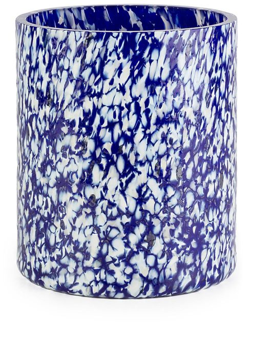 Macchia Murano glass medium vase - Blue
