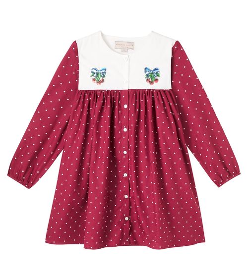 Konges Sløjd Muna polka-dot sequined cotton dress