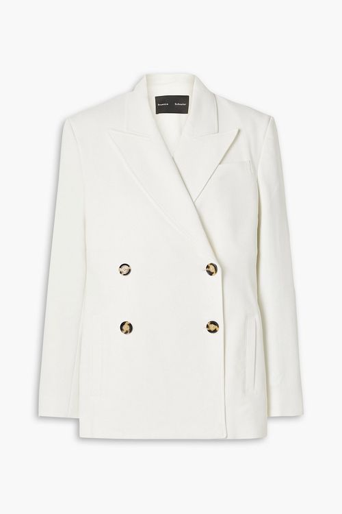 Double-breasted crepe blazer