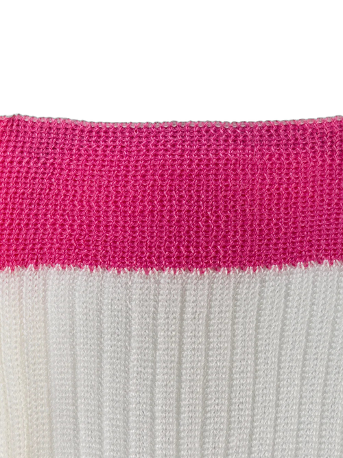 Ribbed Silk-Blend Socks — White