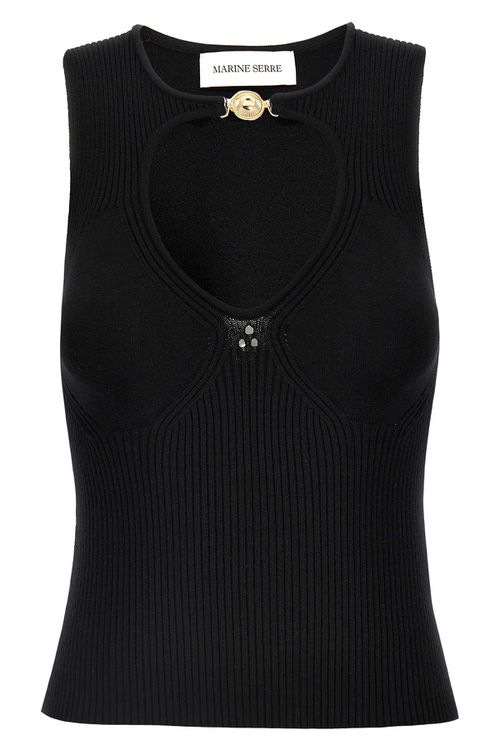 'Moon Jewelry Knit Open Neck' Top