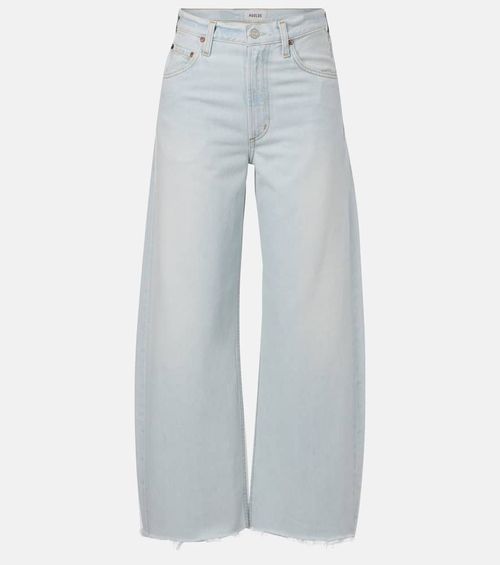 Mid-rise barrel-leg jeans