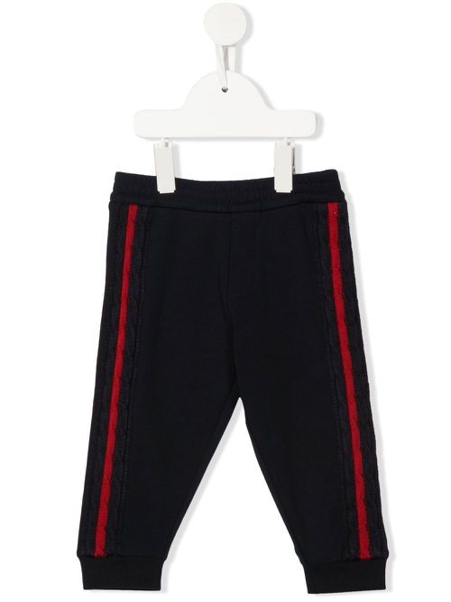 Logo-patch tracksuit bottoms - Blue