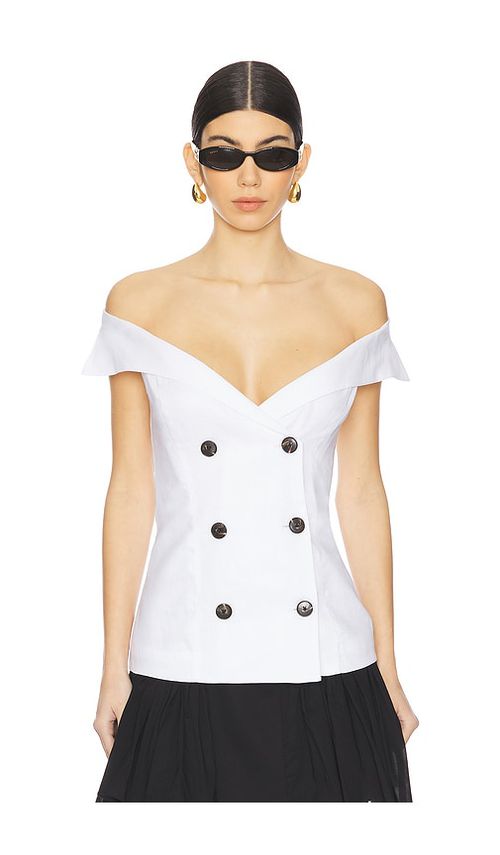 Bardot OBERTEIL MIT KNOPFLEISTE ELIORA in White. Größe 6. Also in 10, 2