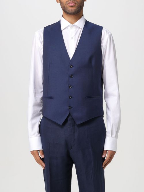 Suit Vest Men color Navy