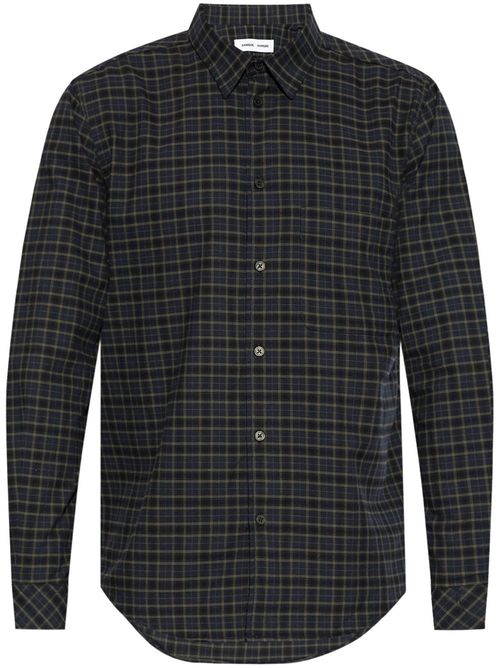 Check-print shirt - Blue