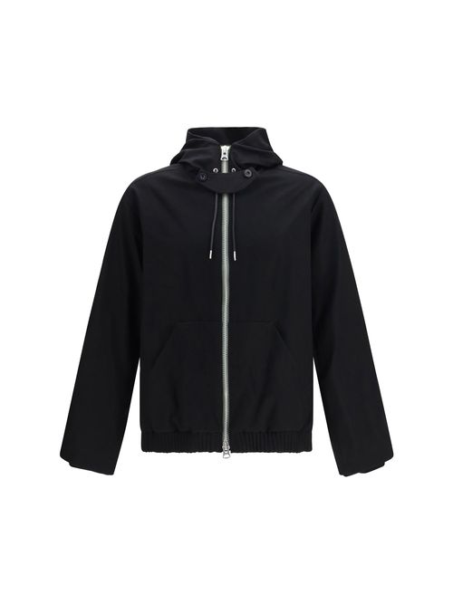 Hooded Merino Wool Flannel Jacket — Black