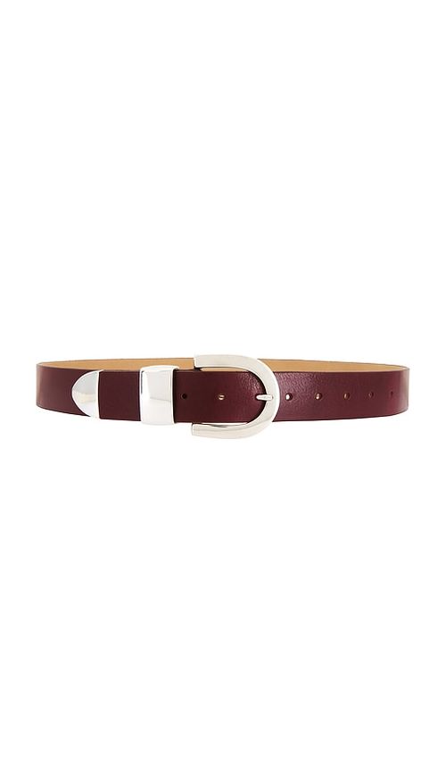 BLACK SUEDE STUDIO Mena Belt in Bordeaux. L also in