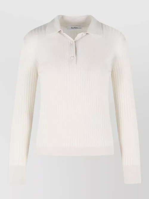 Max Mara - gitano cashmere silk collared knit sweater