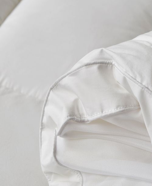 "2"" Down Alternative Cotton Mattress Topper, Queen - White"