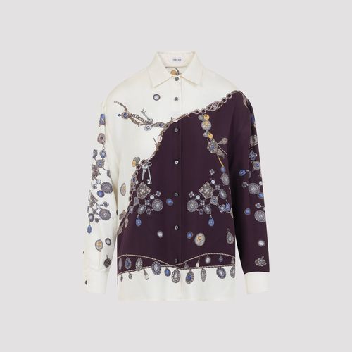 Silk Twill Stolen Jewels Print Shirt