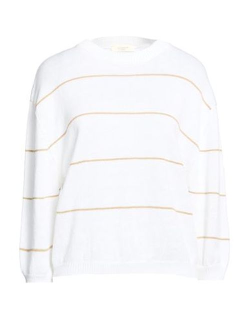 By Slowear Woman Sweater White Size L Linen, Cotton