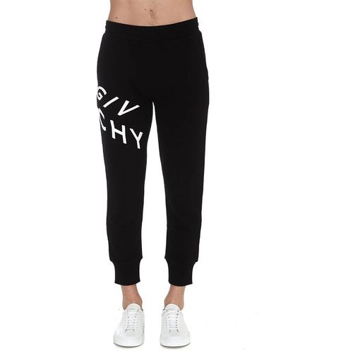 Givenchy Mens Refracted Embroidered Logo Joggers in Black Cotton - Sma