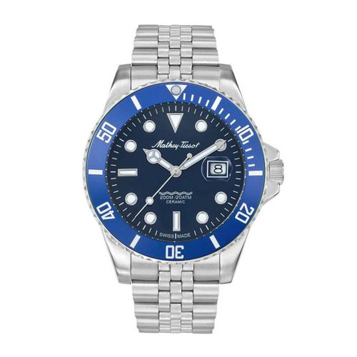 Mathy Ceramic Quartz Blue Dial Mens Watch H901CRABU