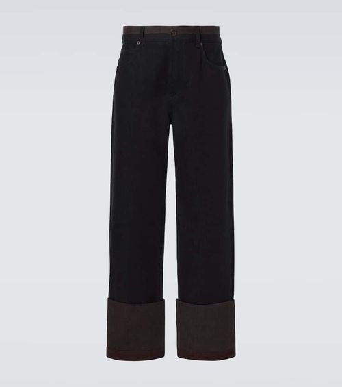 Mid-rise straight jeans